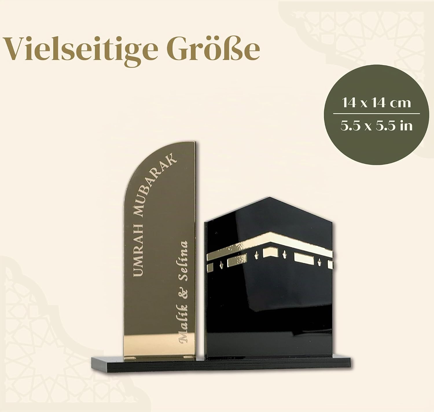 Personalisierte Umrah Mubarak Kaaba-Deko mit Namen
