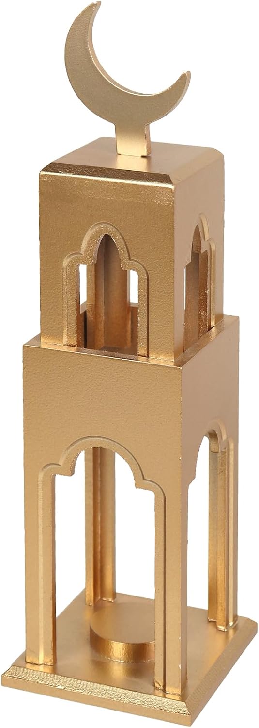 Hajj & Umrah Mubarak Holzdeko – Halbmond & Minarett