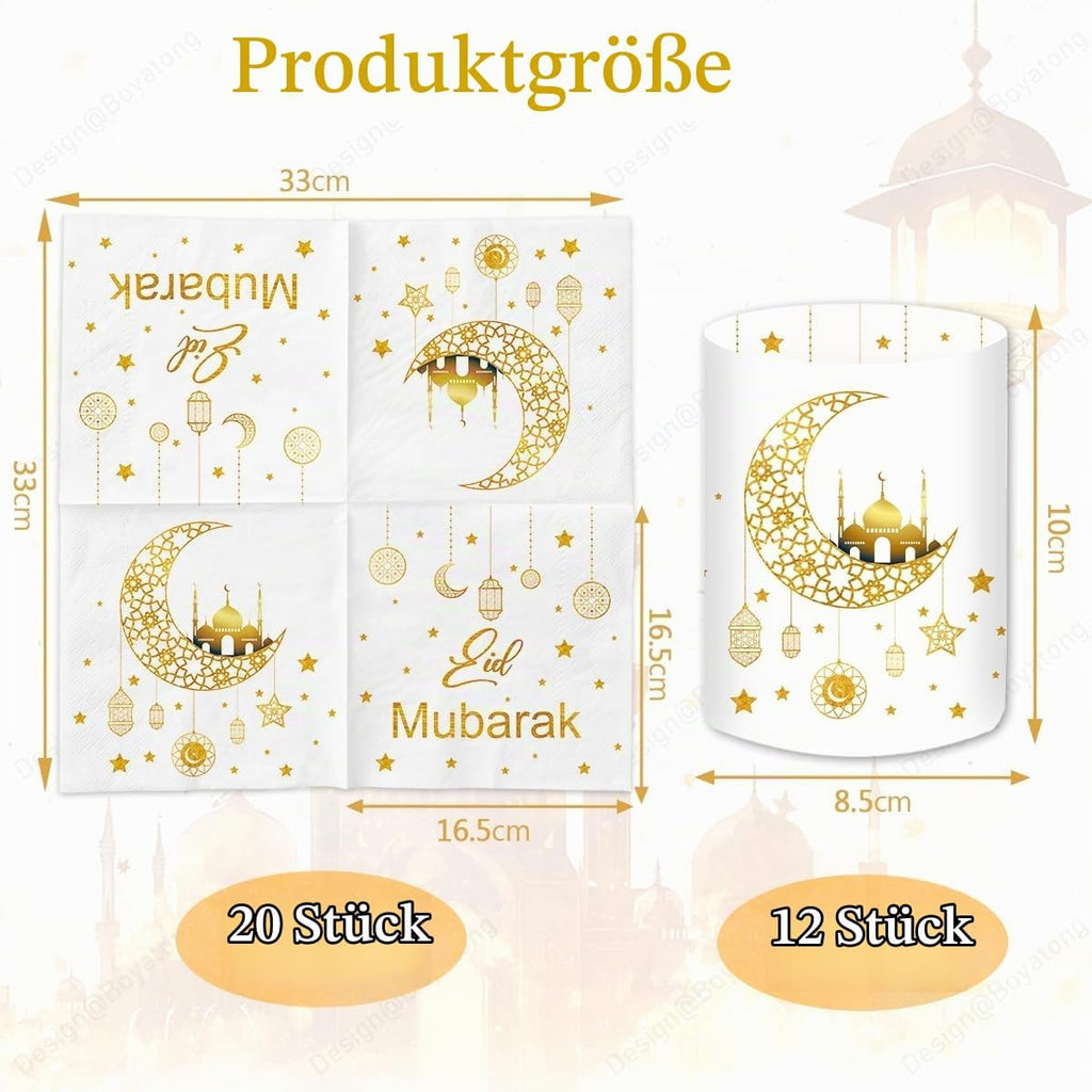 Ramadan Tischdeko Set – Gold