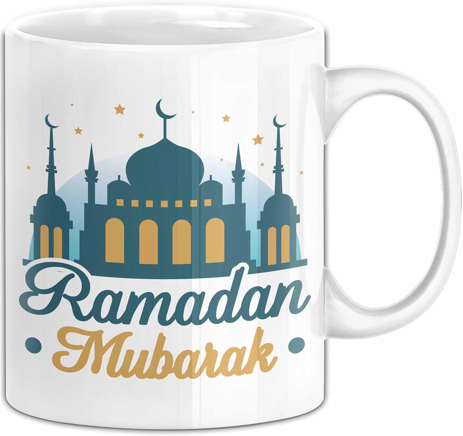 Eid Mubarak Keramiktasse – Weiß