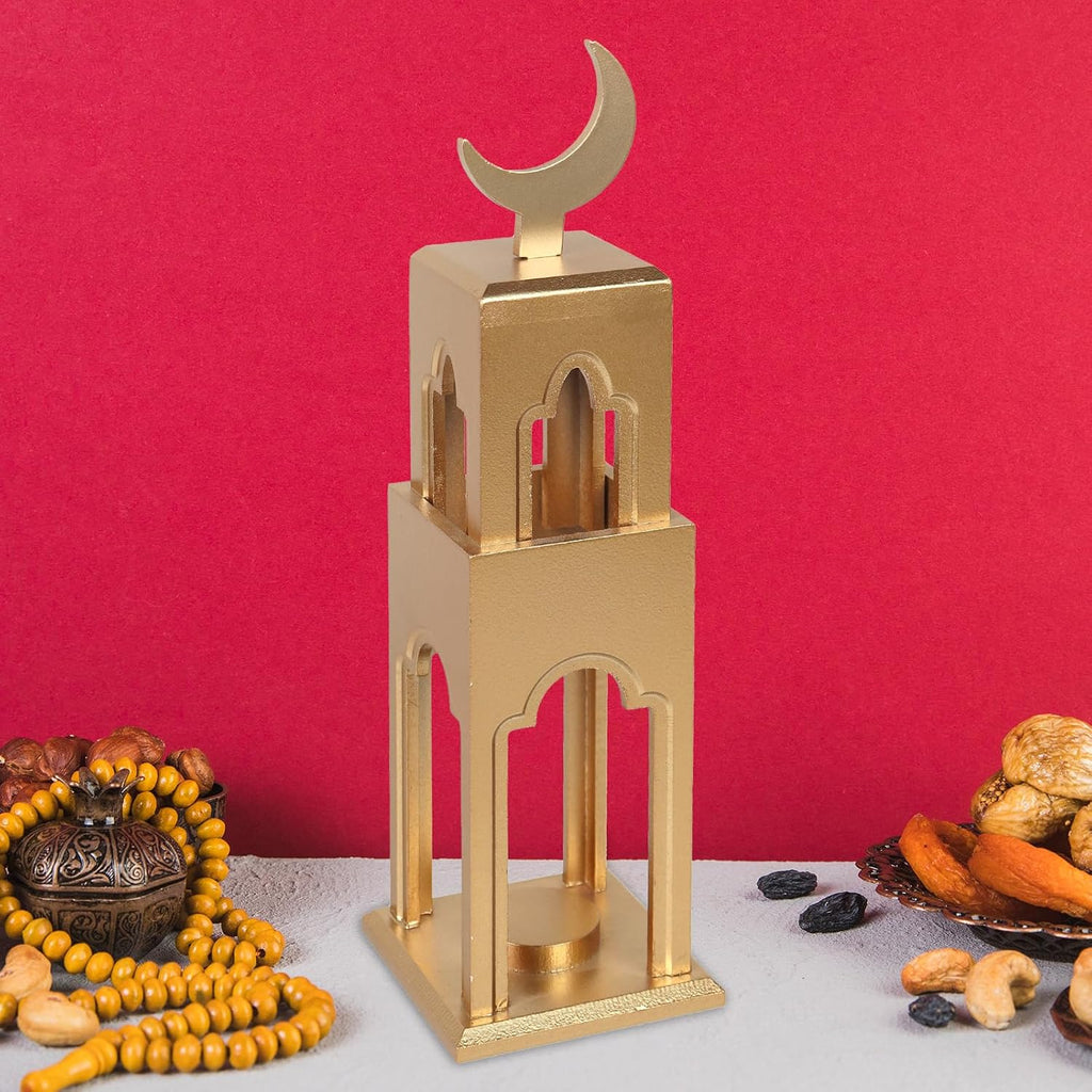 Hajj & Umrah Mubarak Holzdeko – Halbmond & Minarett