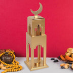 Hajj & Umrah Mubarak Holzdeko – Halbmond & Minarett