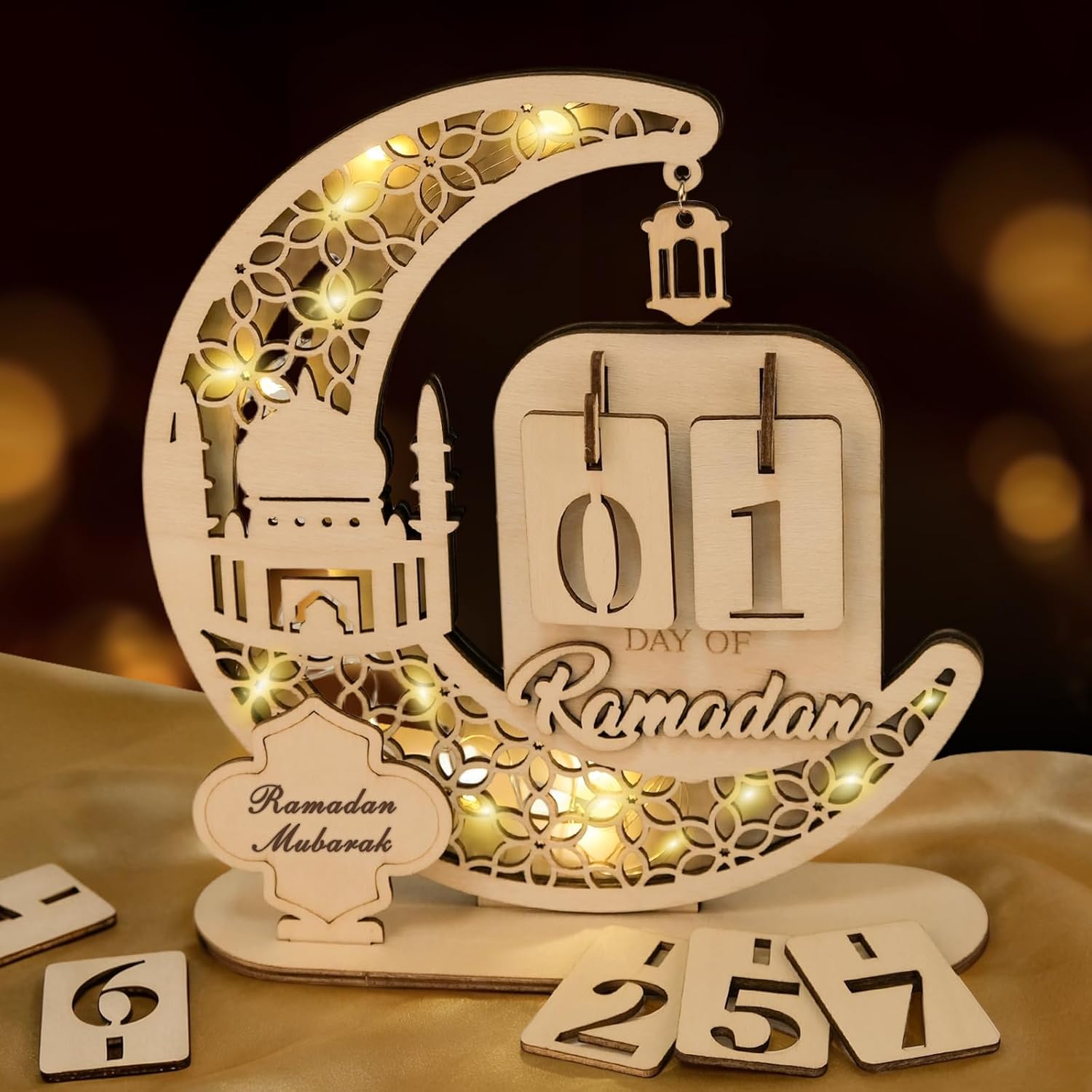 Ramadan Countdown Kalender aus Holz