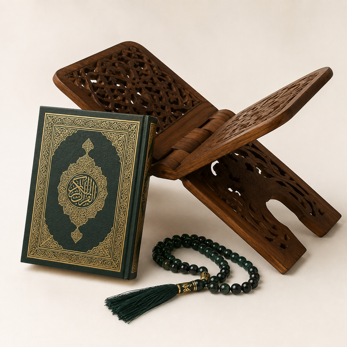 NoorHaus Quran Geschenkset – Quran, Rehal & Tasbih